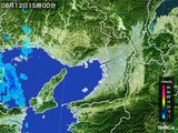 2015年08月12日の大阪府の雨雲レーダー