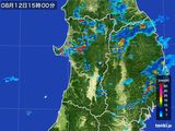 2015年08月12日の秋田県の雨雲レーダー