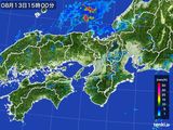 2015年08月13日の近畿地方の雨雲レーダー