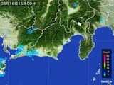 2015年08月16日の静岡県の雨雲レーダー