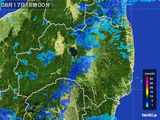 2015年08月17日の福島県の雨雲レーダー