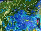 2015年08月17日の群馬県の雨雲レーダー