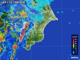 2015年08月17日の千葉県の雨雲レーダー