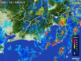 2015年08月17日の静岡県の雨雲レーダー