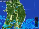 2015年08月17日の岩手県の雨雲レーダー