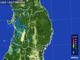 2015年08月18日の岩手県の雨雲レーダー