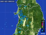 2015年08月18日の秋田県の雨雲レーダー