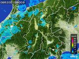 2015年08月20日の長野県の雨雲レーダー