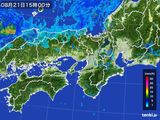 2015年08月21日の近畿地方の雨雲レーダー