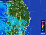 2015年08月21日の岩手県の雨雲レーダー