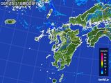 2015年08月25日の九州地方の雨雲レーダー