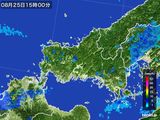 2015年08月25日の山口県の雨雲レーダー