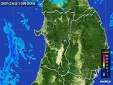 2015年08月26日の秋田県の雨雲レーダー