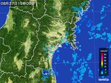 2015年08月27日の宮城県の雨雲レーダー