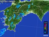 2015年08月28日の高知県の雨雲レーダー