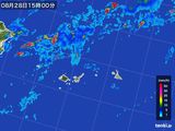 2015年08月28日の沖縄県(宮古・石垣・与那国)の雨雲レーダー