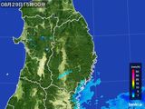 2015年08月29日の岩手県の雨雲レーダー