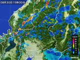 2015年08月30日の岐阜県の雨雲レーダー