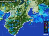 2015年08月30日の三重県の雨雲レーダー