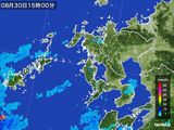 2015年08月30日の長崎県の雨雲レーダー