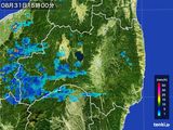 2015年08月31日の福島県の雨雲レーダー