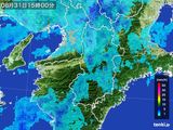 2015年08月31日の奈良県の雨雲レーダー