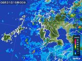 2015年08月31日の長崎県の雨雲レーダー
