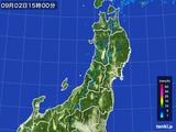 2015年09月02日の東北地方の雨雲レーダー