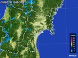 2015年09月02日の宮城県の雨雲レーダー