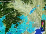 2015年09月03日の埼玉県の雨雲レーダー