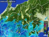 2015年09月03日の長野県の雨雲レーダー