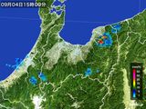 2015年09月04日の富山県の雨雲レーダー