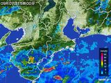 2015年09月07日の三重県の雨雲レーダー