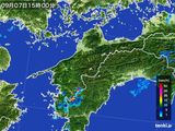 2015年09月07日の愛媛県の雨雲レーダー