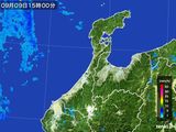 2015年09月09日の石川県の雨雲レーダー