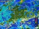 2015年09月09日の岡山県の雨雲レーダー