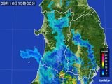 2015年09月10日の秋田県の雨雲レーダー