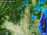 2015年09月13日の栃木県の雨雲レーダー