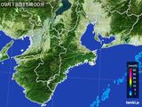 2015年09月13日の三重県の雨雲レーダー