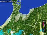 2015年09月16日の富山県の雨雲レーダー