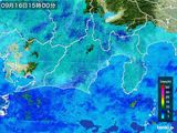 2015年09月16日の静岡県の雨雲レーダー