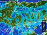 2015年09月16日の岡山県の雨雲レーダー