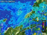 2015年09月17日の新潟県の雨雲レーダー