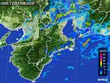 2015年09月17日の三重県の雨雲レーダー