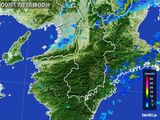 2015年09月17日の奈良県の雨雲レーダー