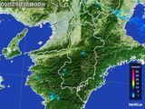 2015年09月25日の奈良県の雨雲レーダー