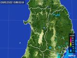 2015年09月25日の秋田県の雨雲レーダー