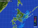 2015年09月28日の北海道地方の雨雲レーダー