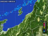 2015年09月28日の新潟県の雨雲レーダー