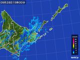 2015年09月28日の道東の雨雲レーダー